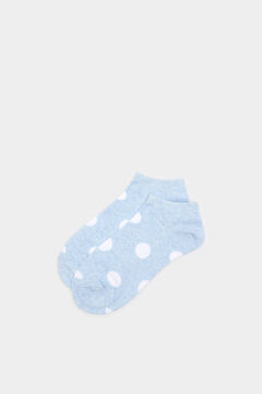 Springfield Socks with Large Polka Dots kék