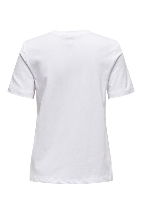 Only short sleeve shirt with embroidered details white