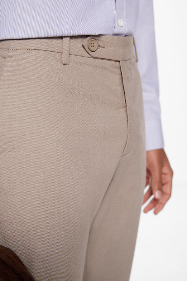Springfield Textured formal trousers grey