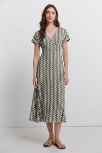 Springfield Embroidered midi dress