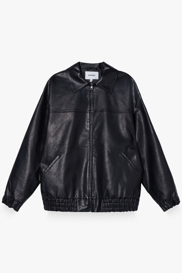 Balmohk Faux leather jacket black