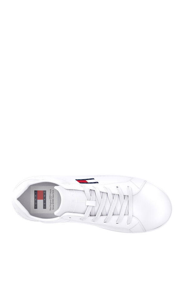 Springfield Women's Tommy Jeans cupsole trainer with double platform white