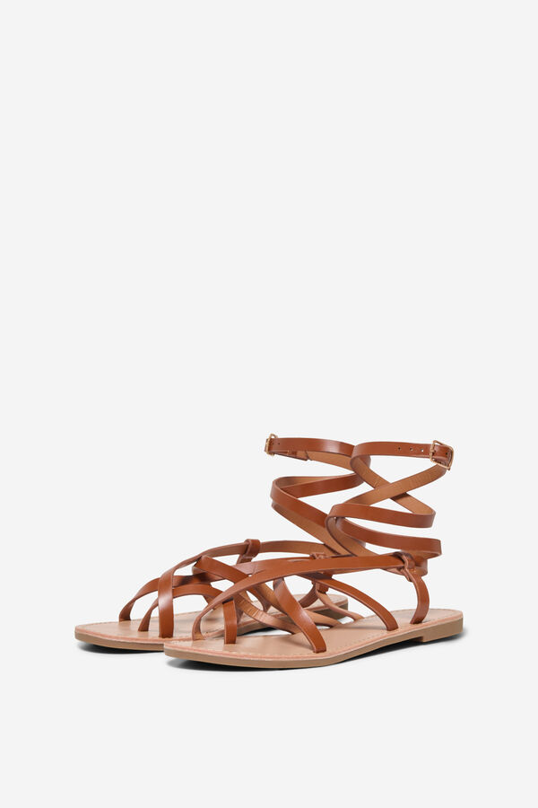 Only Roman flat sandal nude