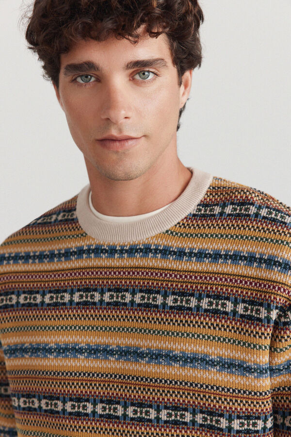 Springfield Jersey jacquard multicolor amarillo