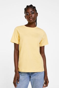 Springfield Camiseta Lisa Algodón amarillo