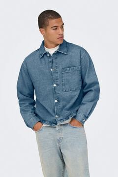 Only & Sons Denim jacket with buttons blue