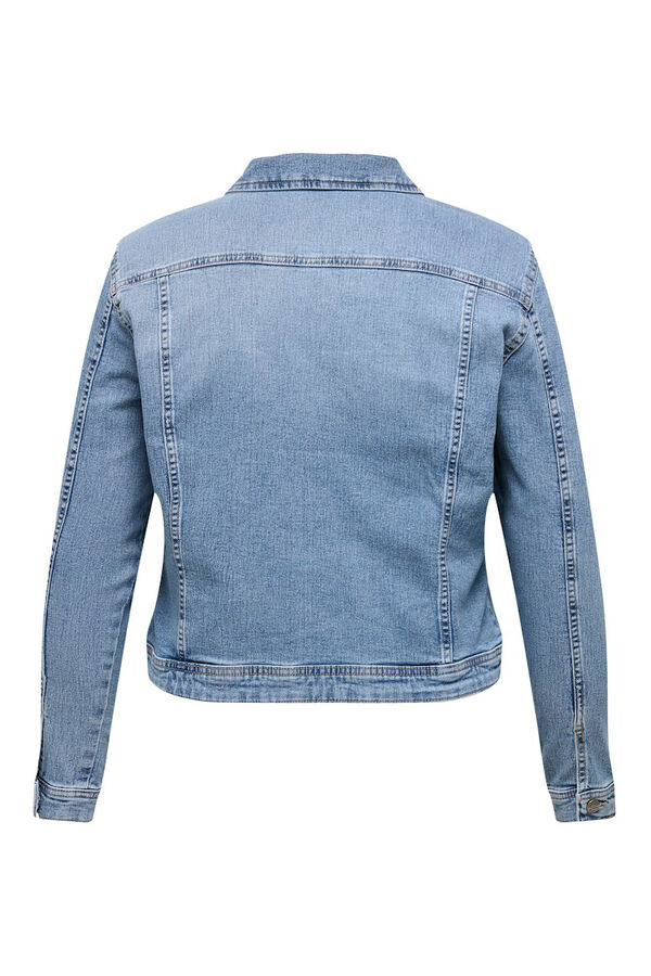 Only Carmakoma Chaqueta vaquera bolsillos talla grande azul