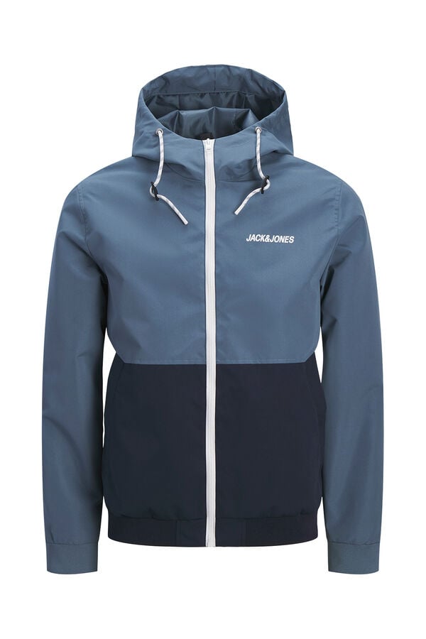 Jack & Jones bomber jacket with hood grey