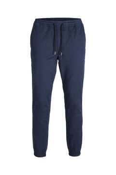 Springfield Long cotton trousers marineblau