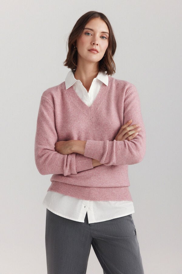 Springfield Round neck jumper pink
