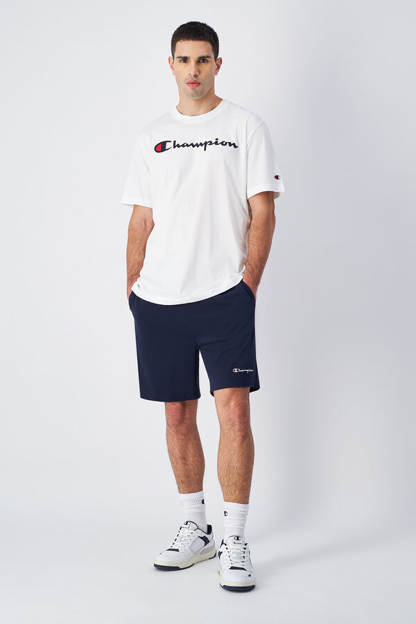 Champion Camiseta masculina de algod&atilde;o branco