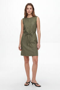 Pieces Vestido curto de linho sem mangas