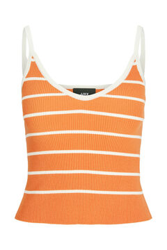 Springfield Women's striped, ribbed top brick