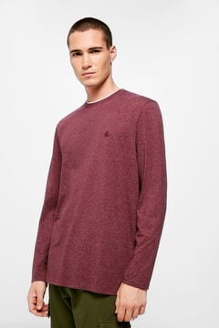 Springfield Microstriped double T-shirt deep red