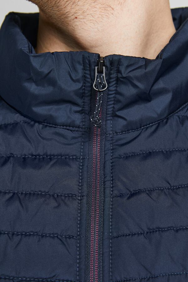 Jack & Jones PLUS Puffer gilet with hood blue