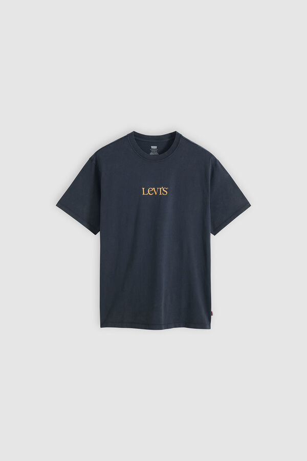 Levi's T-shirt logo manga curta azul