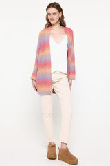 Pieces C&aacute;rdigan de punto multicolor morado/lila