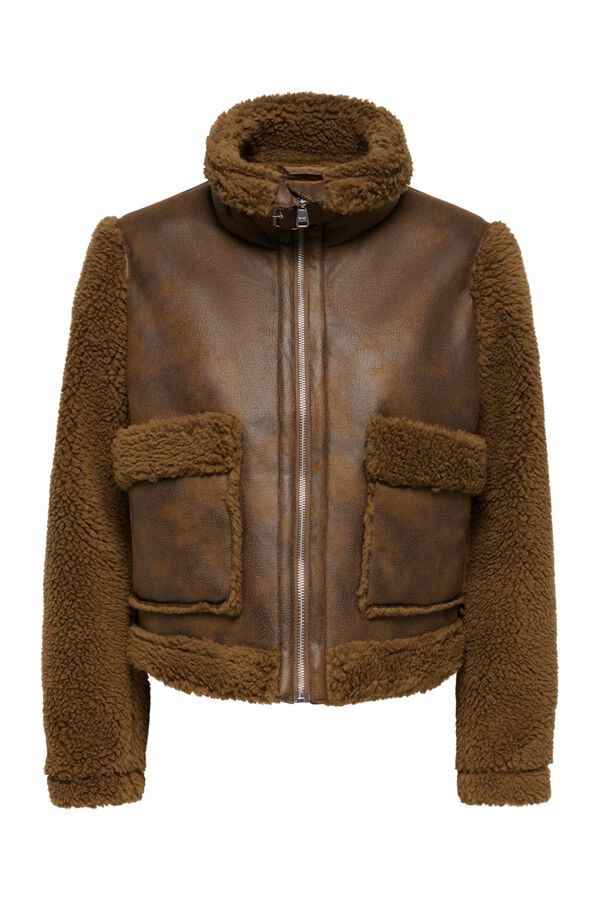 Only Teddy short coat nude