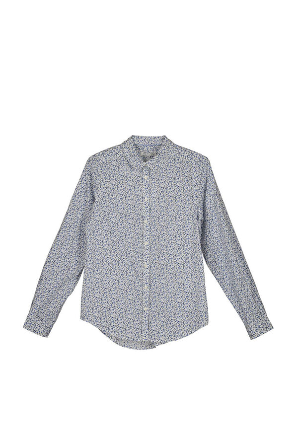 Springfield Printed cotton blouse plava