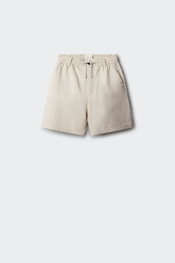 Springfield Kids Bermuda chino lino para ni&ntilde;o blanco