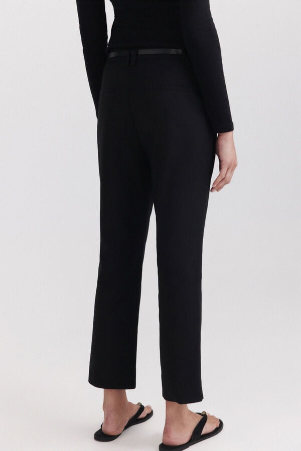 Springfield Cal&ccedil;as chino com cinto el&aacute;stico preto