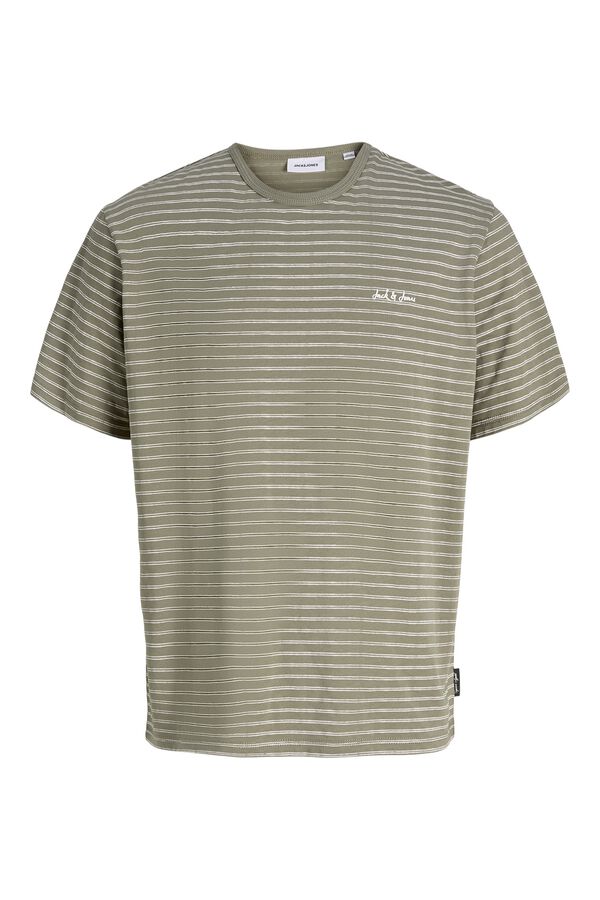 Jack & Jones Striped relaxed fit T-shirt green