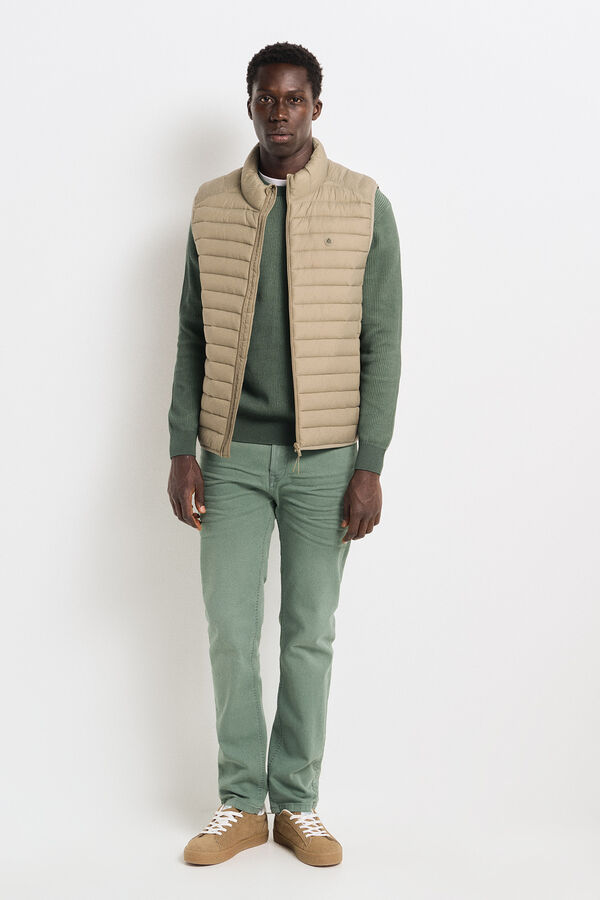 Springfield Two-tone textured jumper green