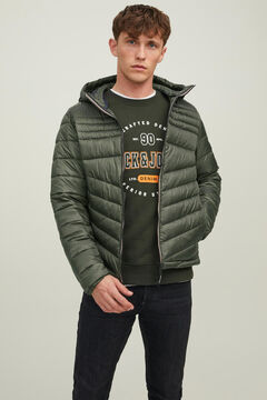 Springfield Puffer jacket with hood green