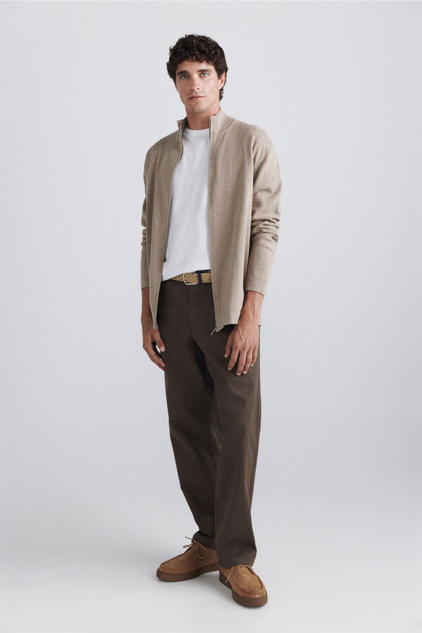 Springfield Straight fit chinos nude