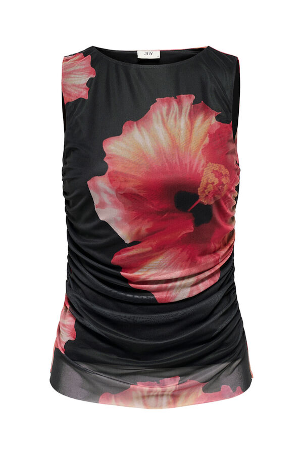 JDY Top sin mangas mesh negro