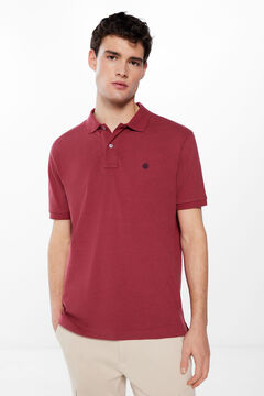 Springfield Polo majica piqué od šarene tkanine crvena