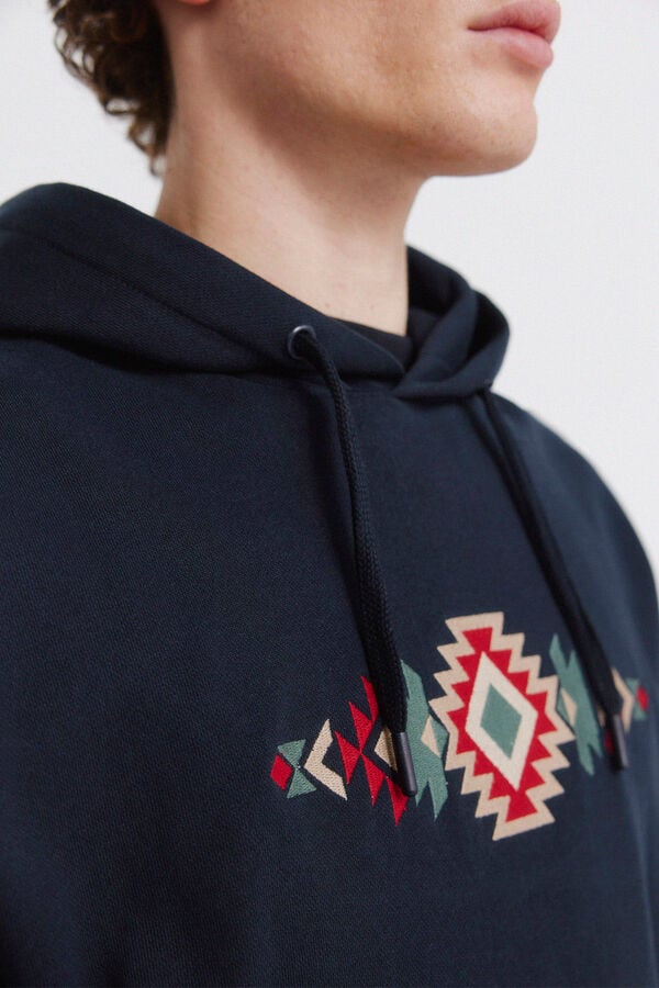 Springfield Sweat-shirt ethnique bleu