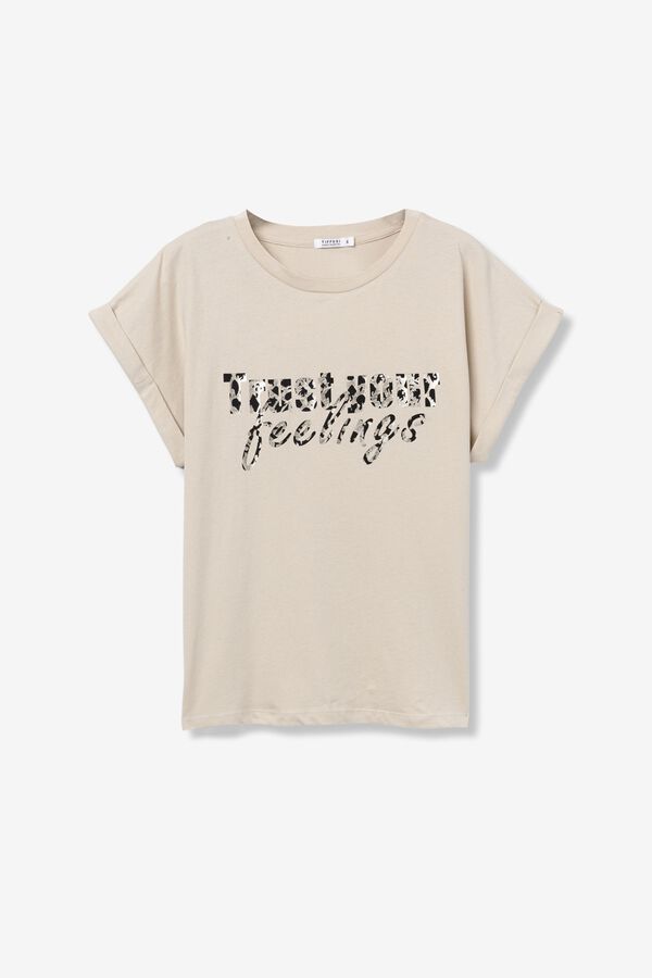 Tiffosi Printed T-shirt marron