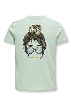 Only Girls Camiseta de manga corta con estampado frontal