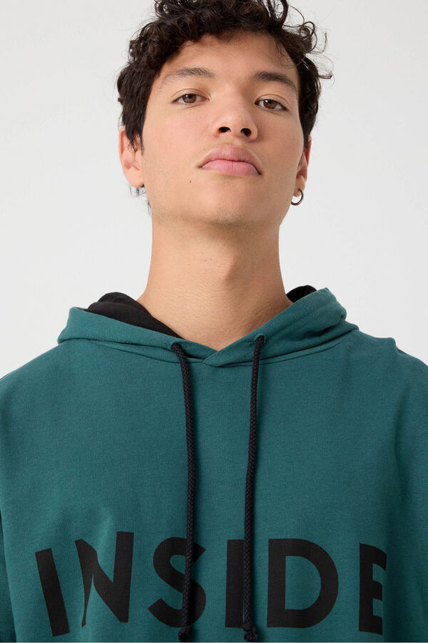 Inside Moletom com logo sweatshirt verde