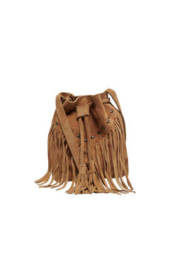 Springfield Fringed leather bag brown