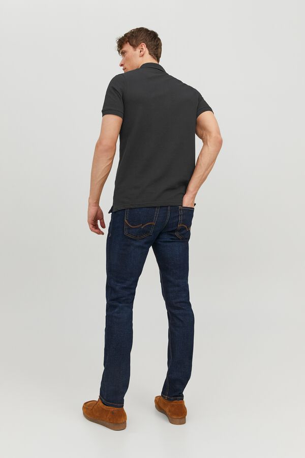 Jack & Jones Piqu&eacute; slim fit polo shirt black