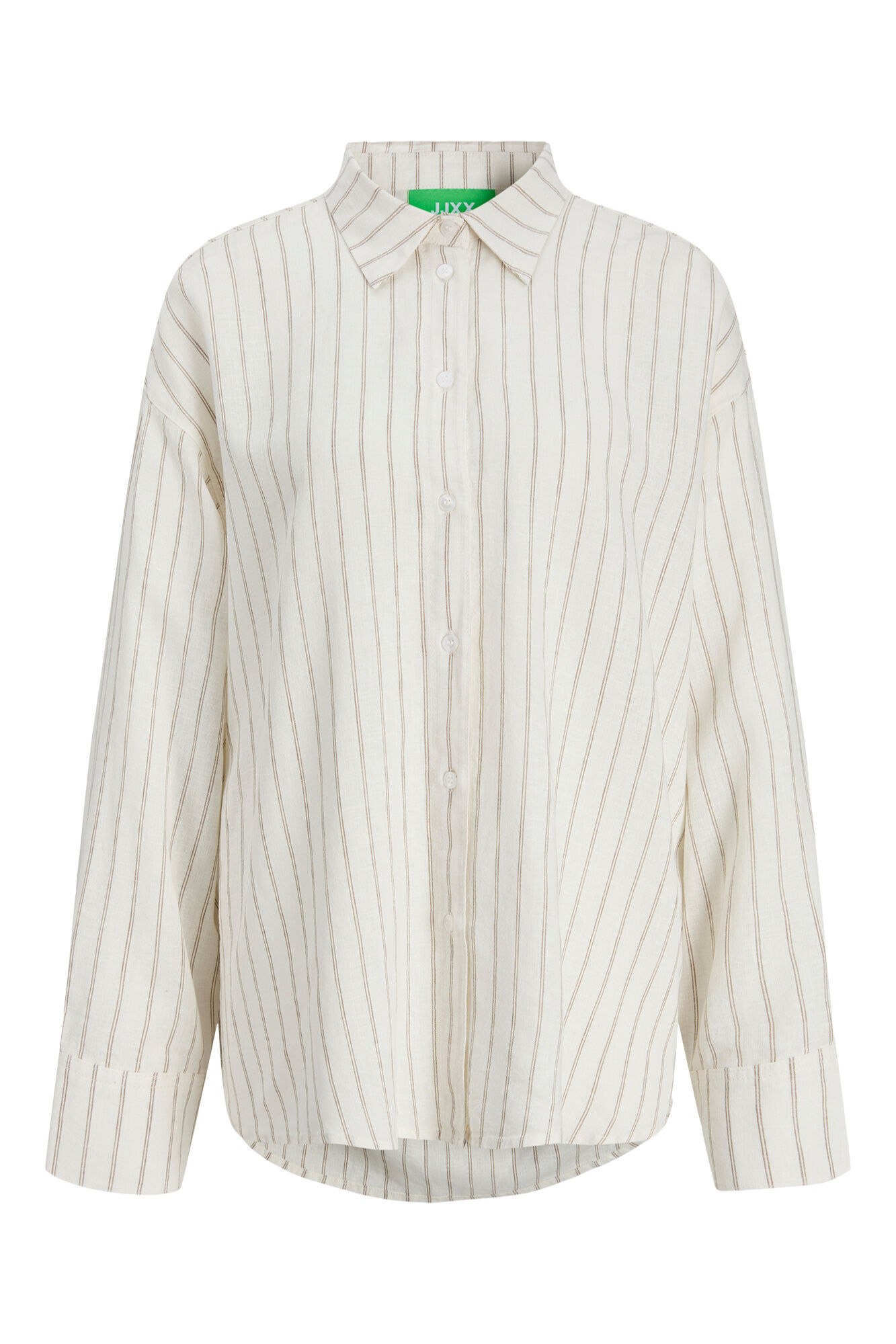 Jack & Jones Camisa oversize lino rayas