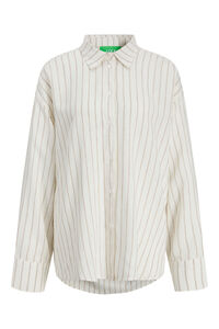 Jack & Jones Camisa oversize lino rayas