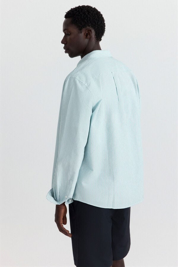Springfield Chemise oxford &agrave; rayures vert