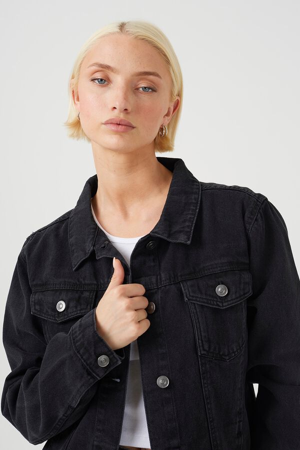 Brave Soul Cazadora vaquera oversize negro