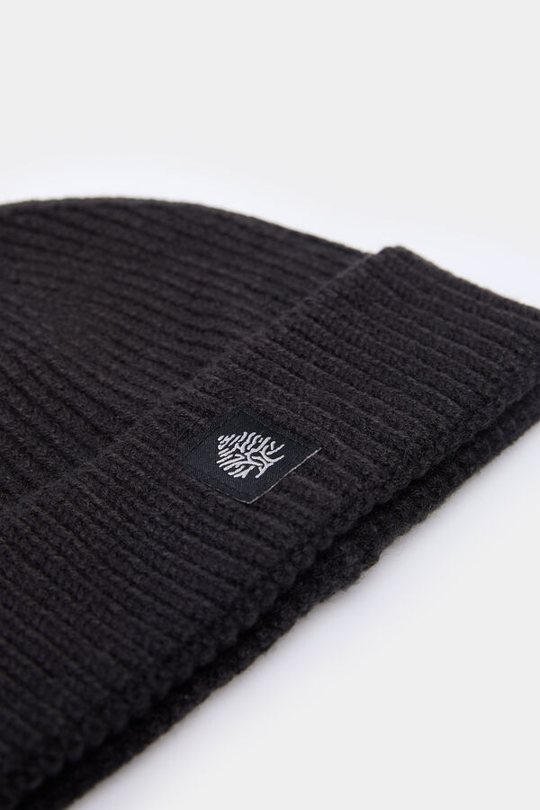 Springfield Gorro beanie básico canelado preto