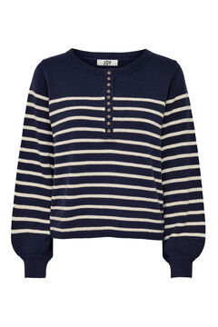 Springfield Striped jumper with buttons bluish