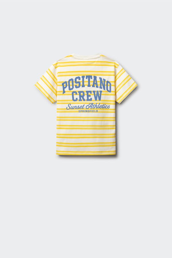 Springfield Kids T-shirt de manga curta com riscas verticais para menino estampado