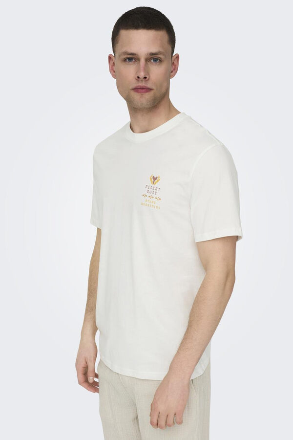 Springfield Printed short sleeve T-shirt white