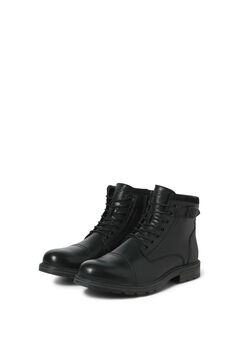 Jack & Jones Botas altas de piel negro
