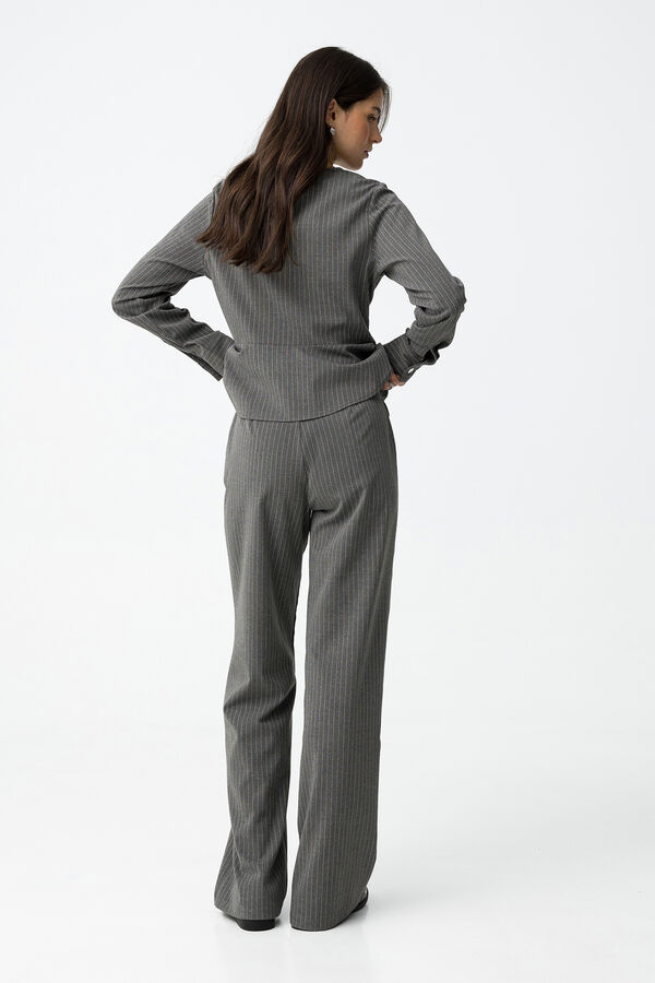 Tiffosi Cal&ccedil;a cal&ccedil;as riscas cinzento