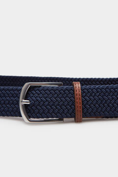 Springfield Cinturón trenzado monocolor azul oscuro