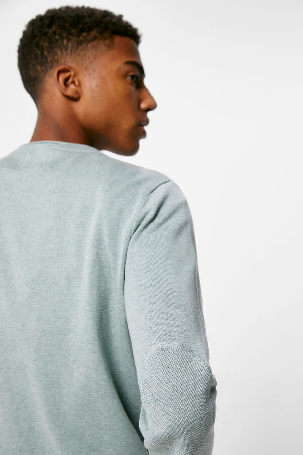 Springfield Essential jumper with elbow patches mallow