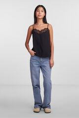 Pieces Top de renda preto